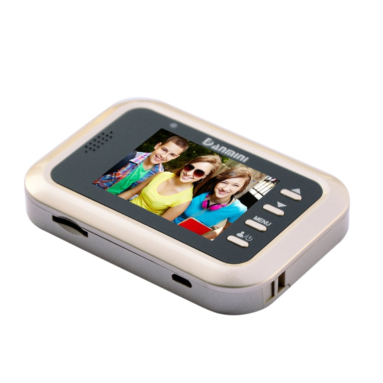 Danmini Q8 2.4 inch Color Screen 1.0MP Security Camera No Disturb Peephole Viewer, Support TF Card (32GB Max) / Night Vision / PIR Motion Detection(Gold), Q8 Danmini Q8 2.4 inch Color Screen 1.0MP Security Camera No Disturb Peephole Viewer, Support TF Card (32GB Max) / Night Vision / PIR Motion Detection(Gold), Q8